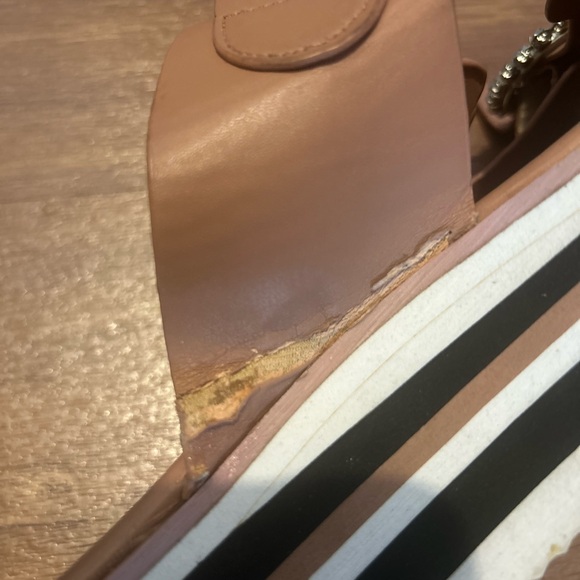 Pink Slide Sandals with Crystal Rings - Picture 4 of 4